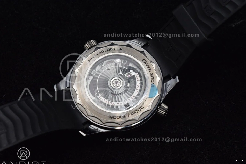 Seamaster Dial VSF 300M Rubber A8806 Black Best PVD Edition on Black Strap Diver 0314